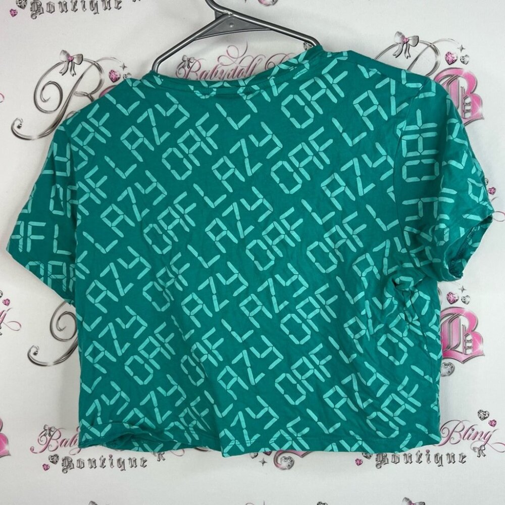 Lazy Oaf Cropped Tshirt Digital Clock Look Patter… - image 2